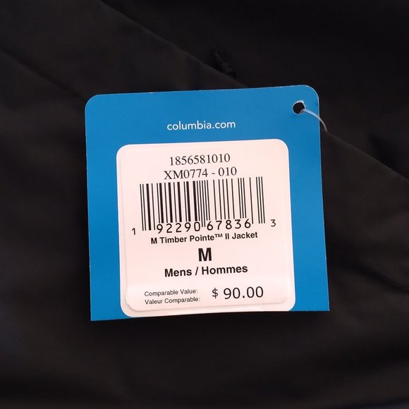 🆕Columbia Men's Timber Pointe II Waterproof Hooded Rain Jacket, Black, NWT - Picture 4 of 7